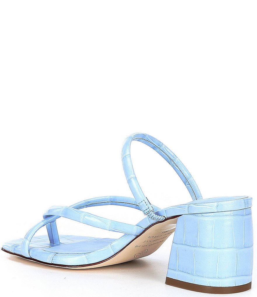 Antonio Melani Rexxza Croco Printed Leather Dress Mules