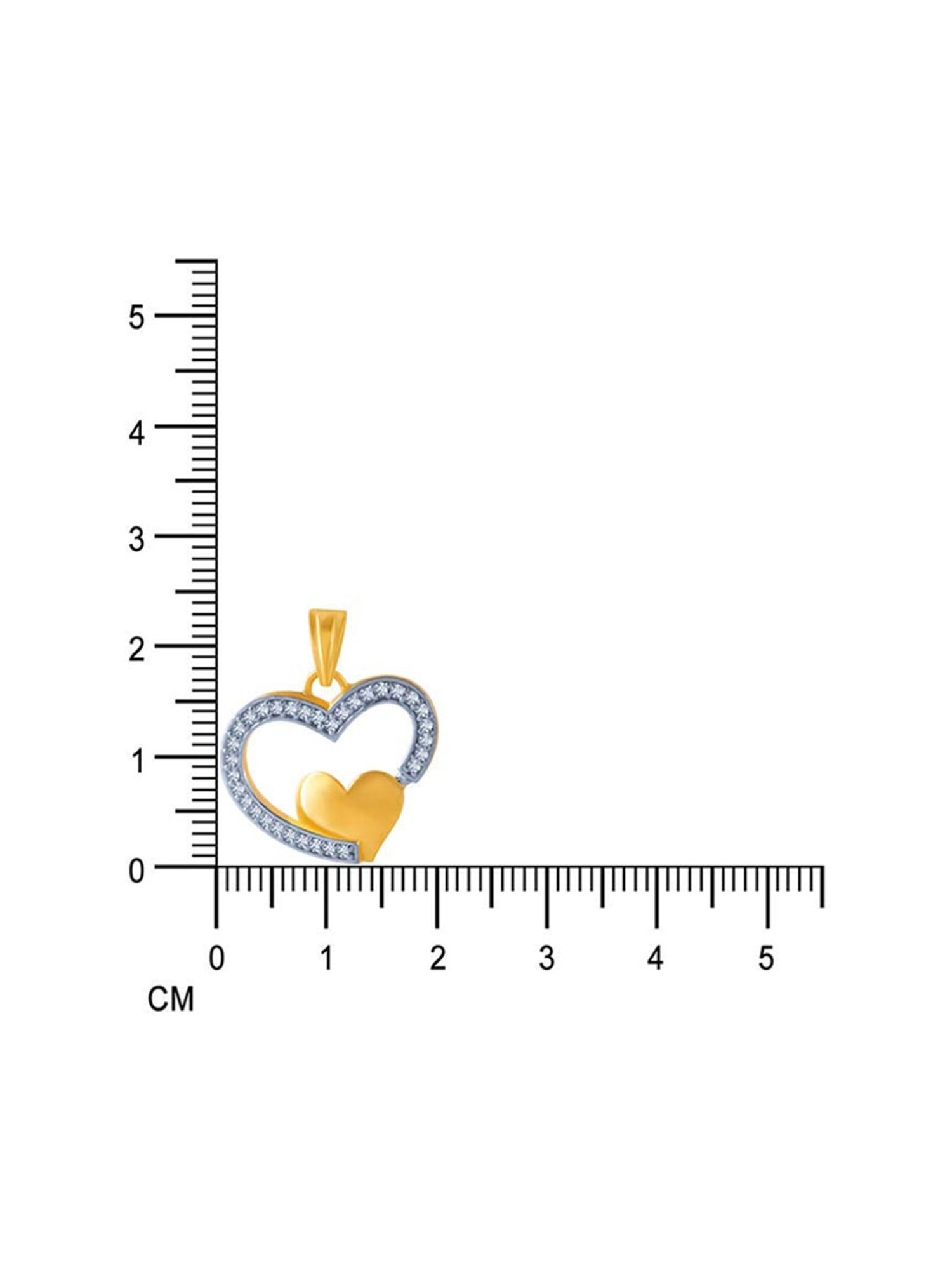 P.C. Chandra Jewellers 14k Yellow Gold American Diamond Pendant