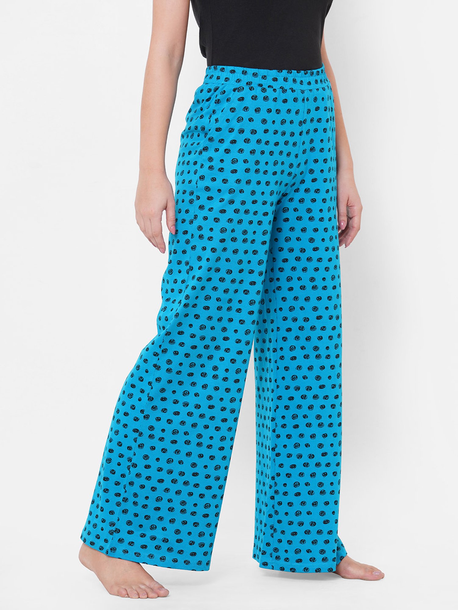 Mystere Paris Turquoise & Black Polka Dot Pyjamas