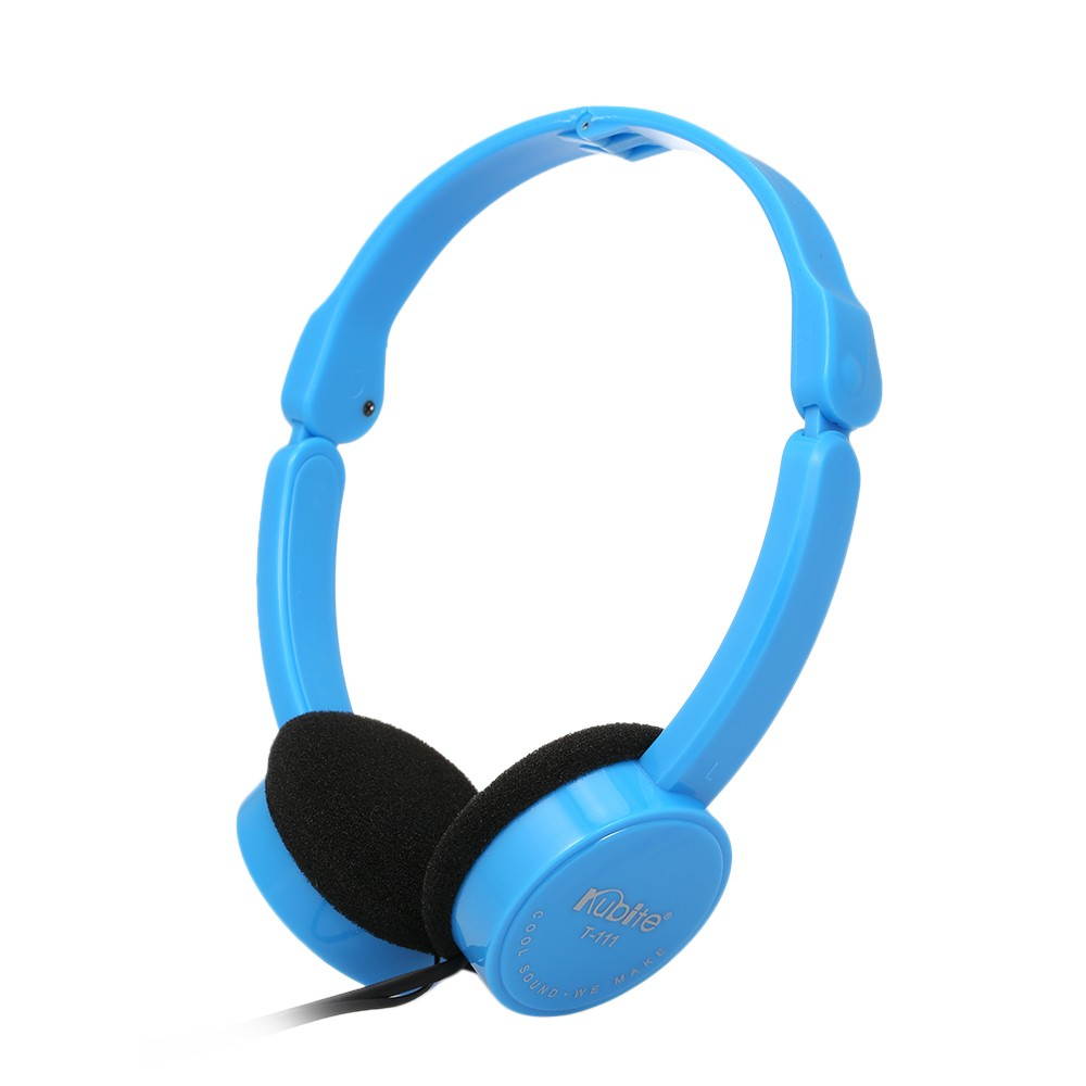 KUBITE T-111 3.5mm Wired Over-ear Headphones Foldable Sports Headset Portable Music Gaming Earphones w/ Microphone for Kids MP4 MP3 Smartphones Laptop Tablet PC
