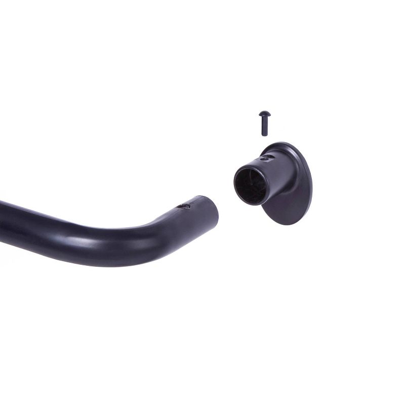 28"-48" Wrap Around Room Darkening Curtain Rod Black - Sun Zero