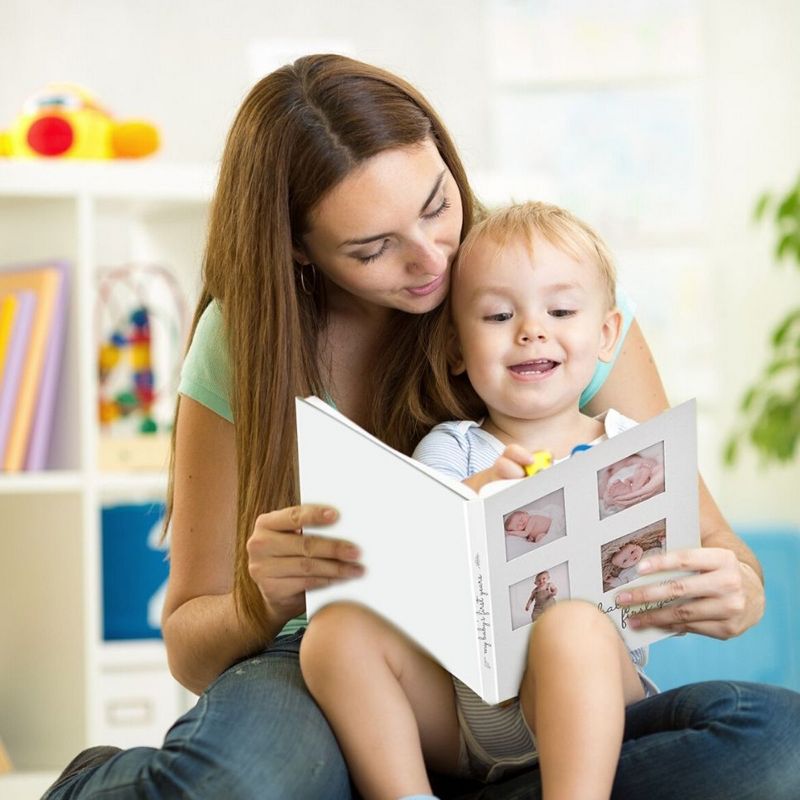 KeaBabies Baby First 5 Years Memory Book Journal, White