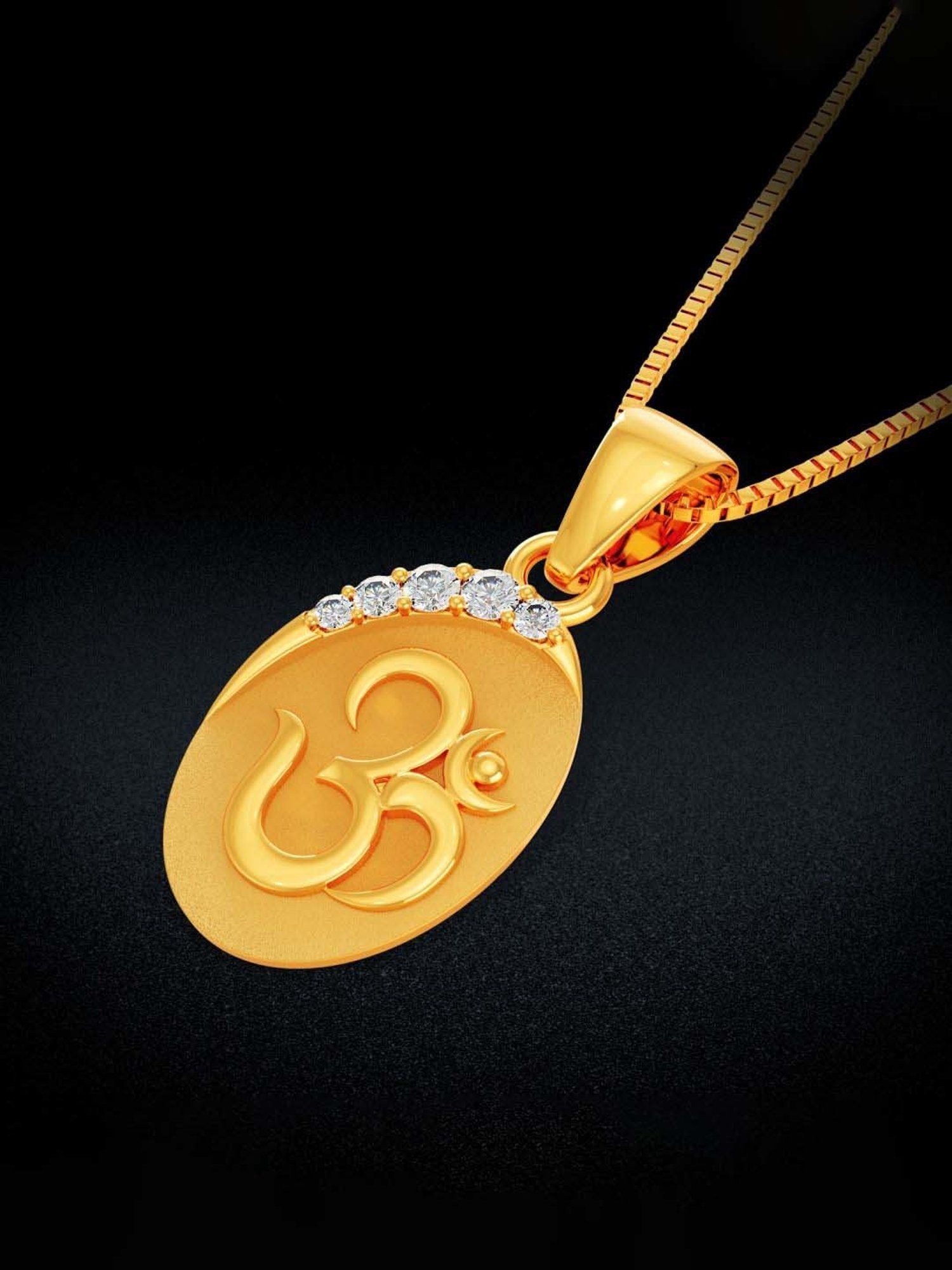 CKC Sacred Rudraksha Gold Pendant: Single Loop Elegance