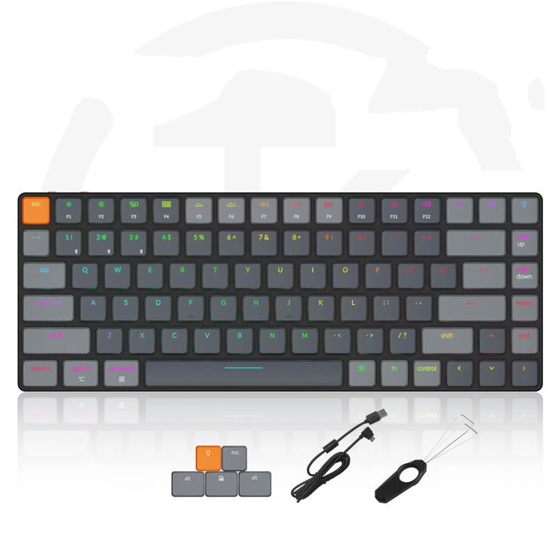 Keychron K3 Ultra-slim Wireless Mechanical Low Profile Keyboard Optical Hot-Swappable Switch RGB Backlit for Mac Windows