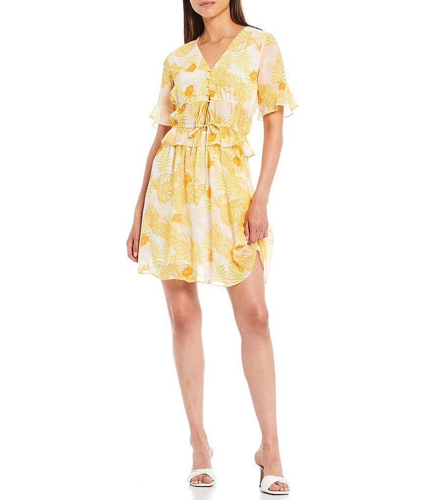 Eva Varro Animal Print Knit Jersey Wide Yoke A-Line Midi Skirt