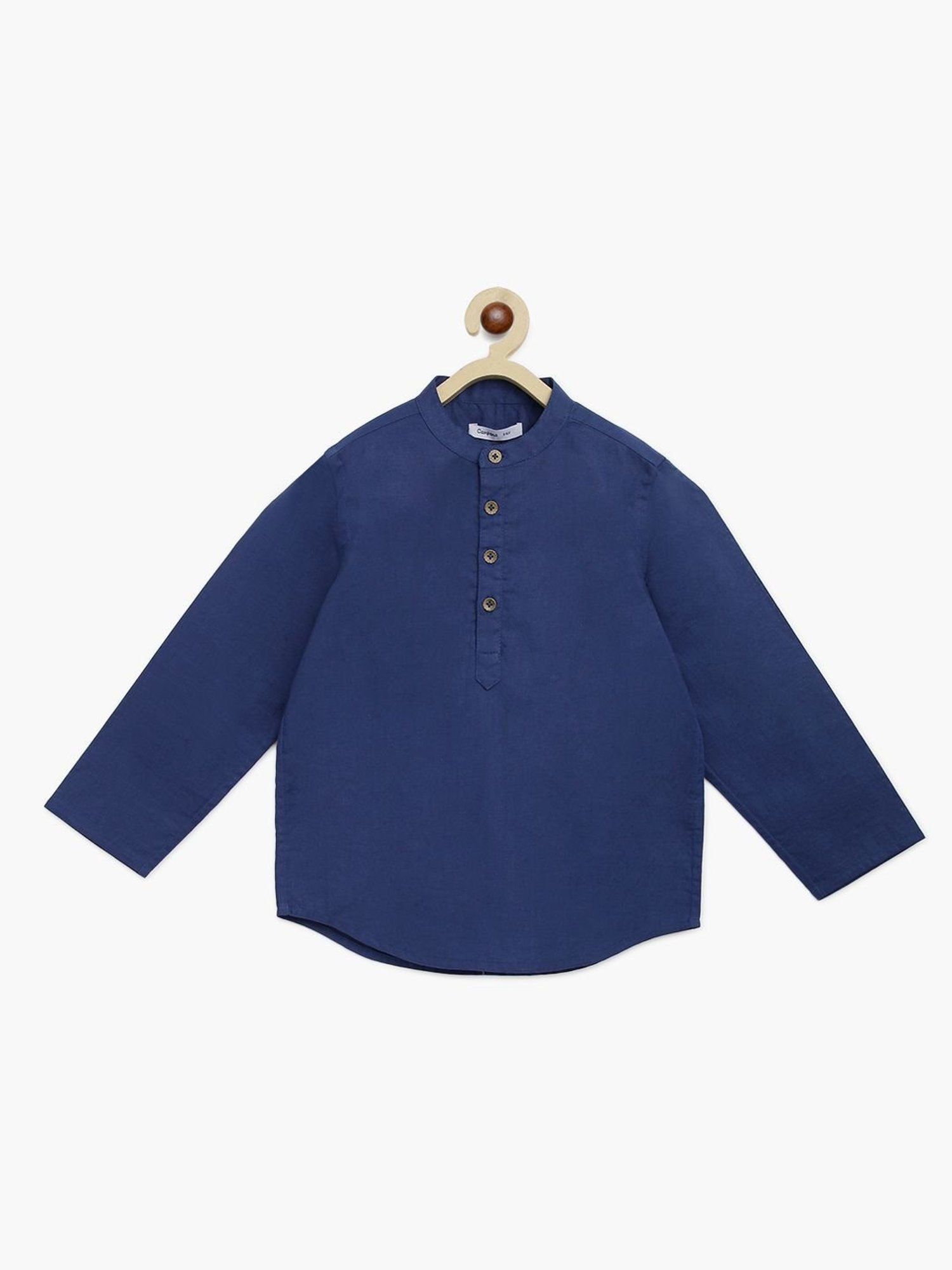 Campana Kids Ink Blue Cotton Shirt