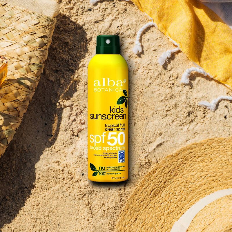Alba Botanica Very Emollient Active Kids Clear Sunscreen Spray - SPF 50 - 6oz