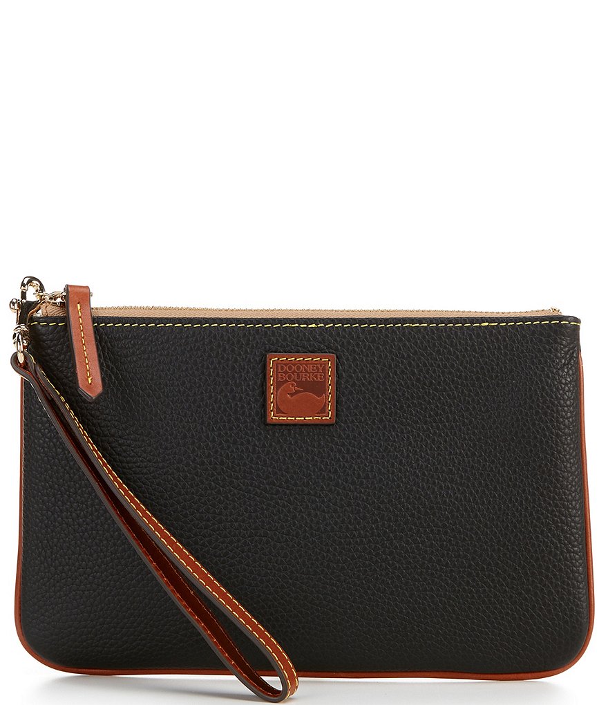 Dooney & Bourke Pebble Collection Large Leather Zippered Wristlet