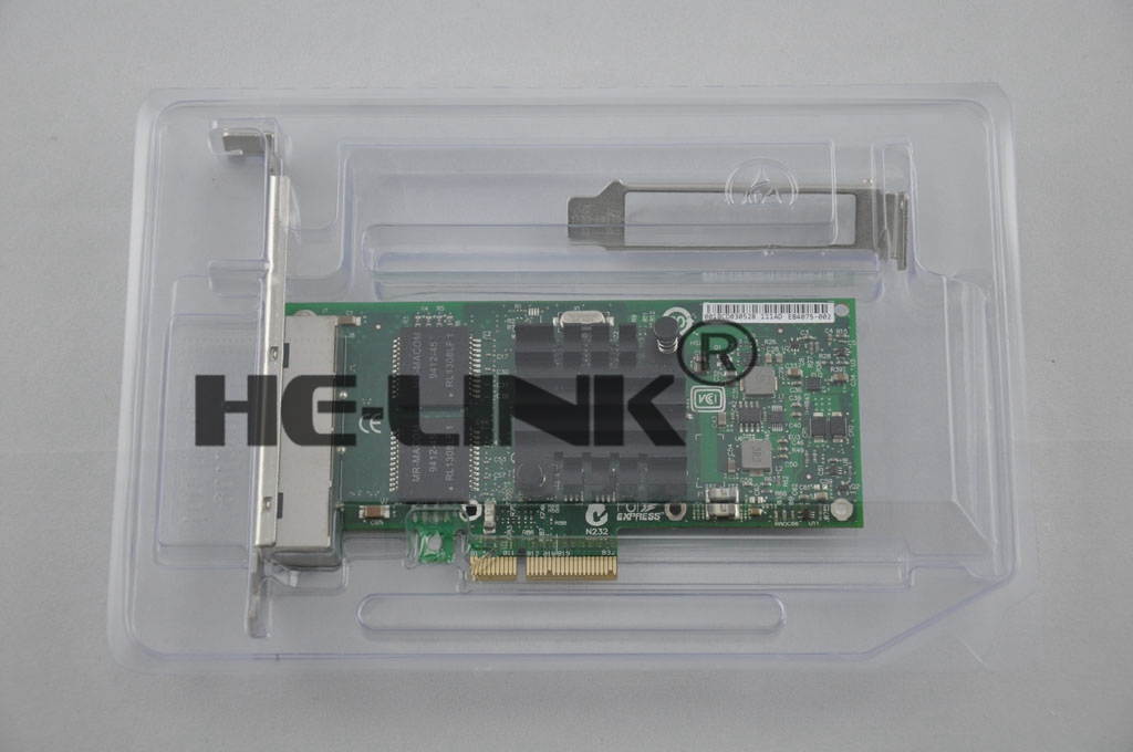 HE-LINK for  Intel 82580 Chip Gigabit Ethernet Converged Network Adapter (NIC), Quad Copper RJ45 Ports, PCI Express 2.0 X4, Same as I340-T4/ E1G44HT