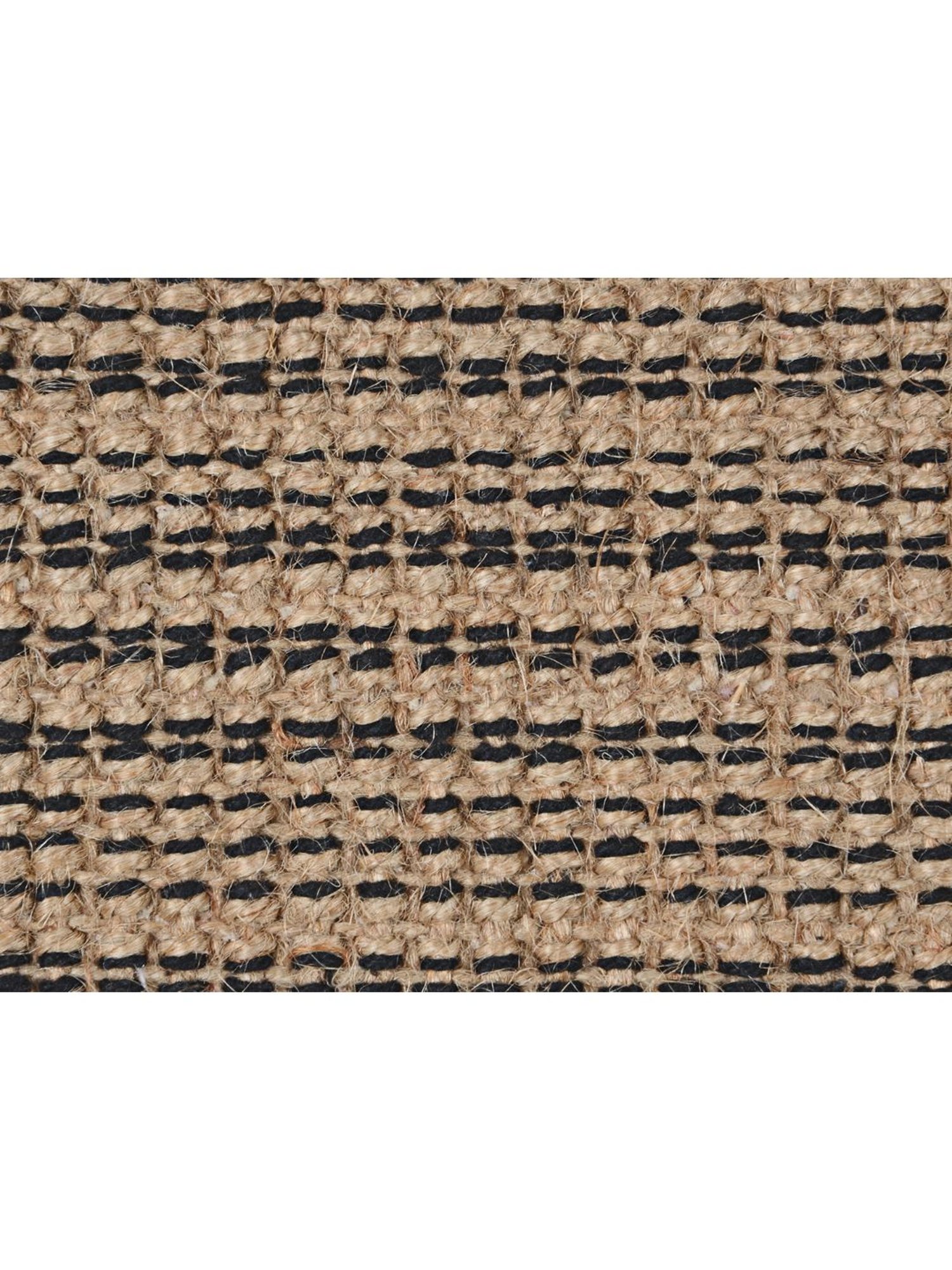 Saral Home Abstract Black Jute Anti Skid Runner