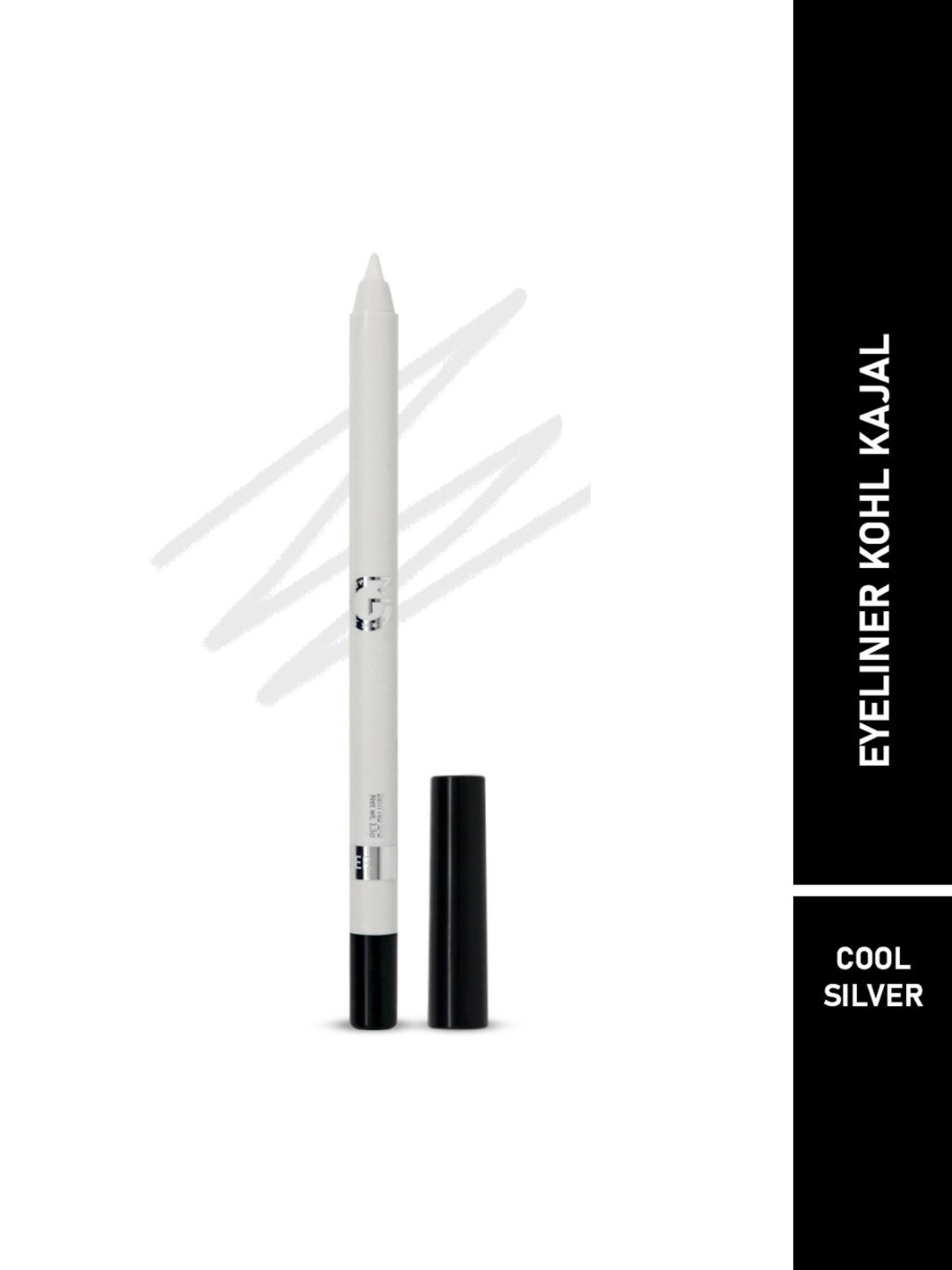 Matt Look Single Stroke Super Glide Eyeliner Kohl Kajal Cool Silver - 1.3 gm