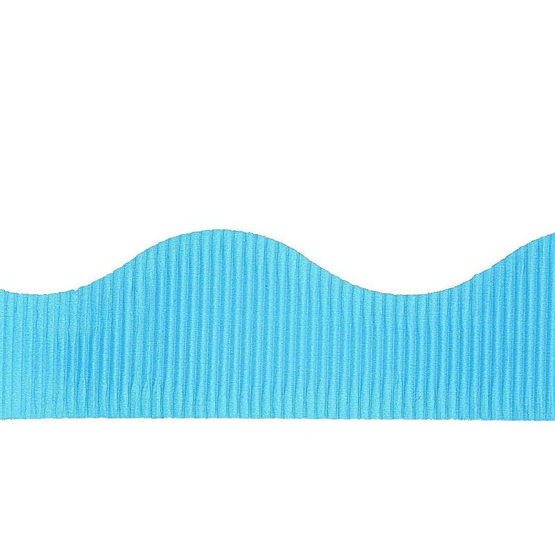 2-Rolls Blue Bulletin Board Scalloped Border Decoration for Classroom, 2 inches X 50 Feet