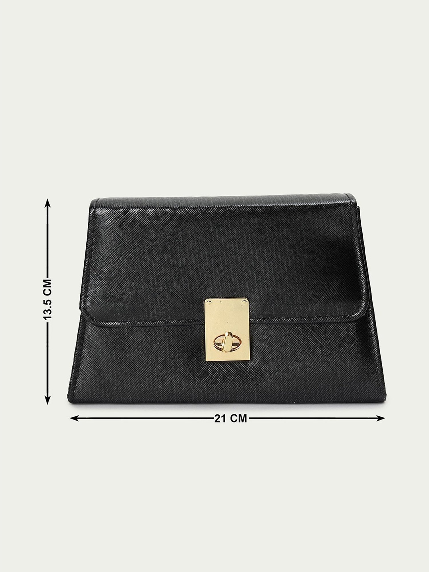 Code by Lifestyle Black Textured Sling Handbag