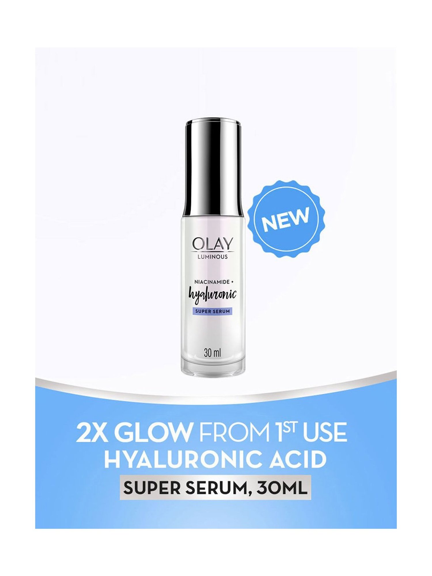 Olay Luminous Hyaluronic Acid Super Serum, with Hyaluronic Acid & Niacinamide - 30 ml