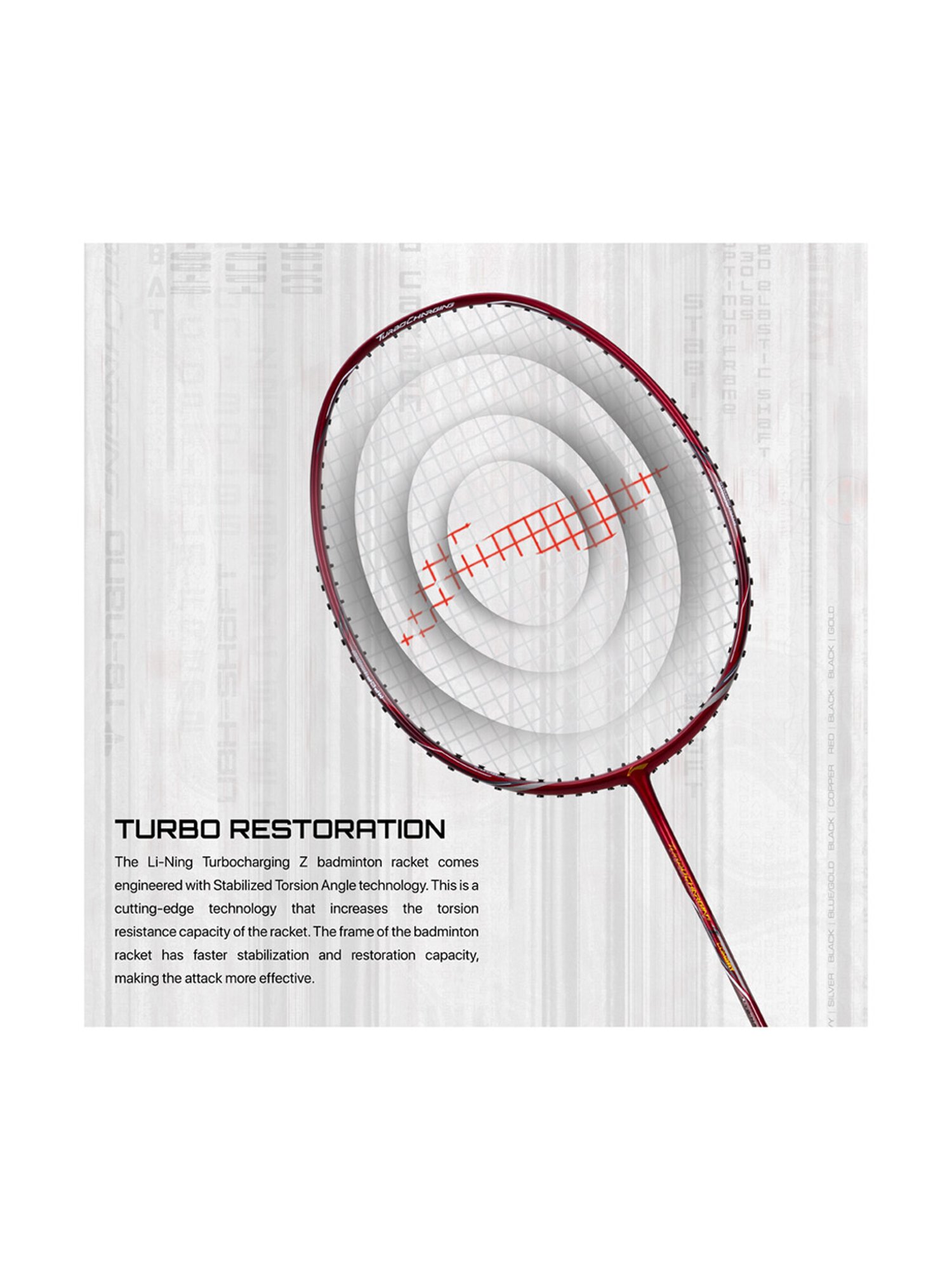 Li-Ning Turbo Charging Z Combat Badminton Racket (Red) Size - Medium