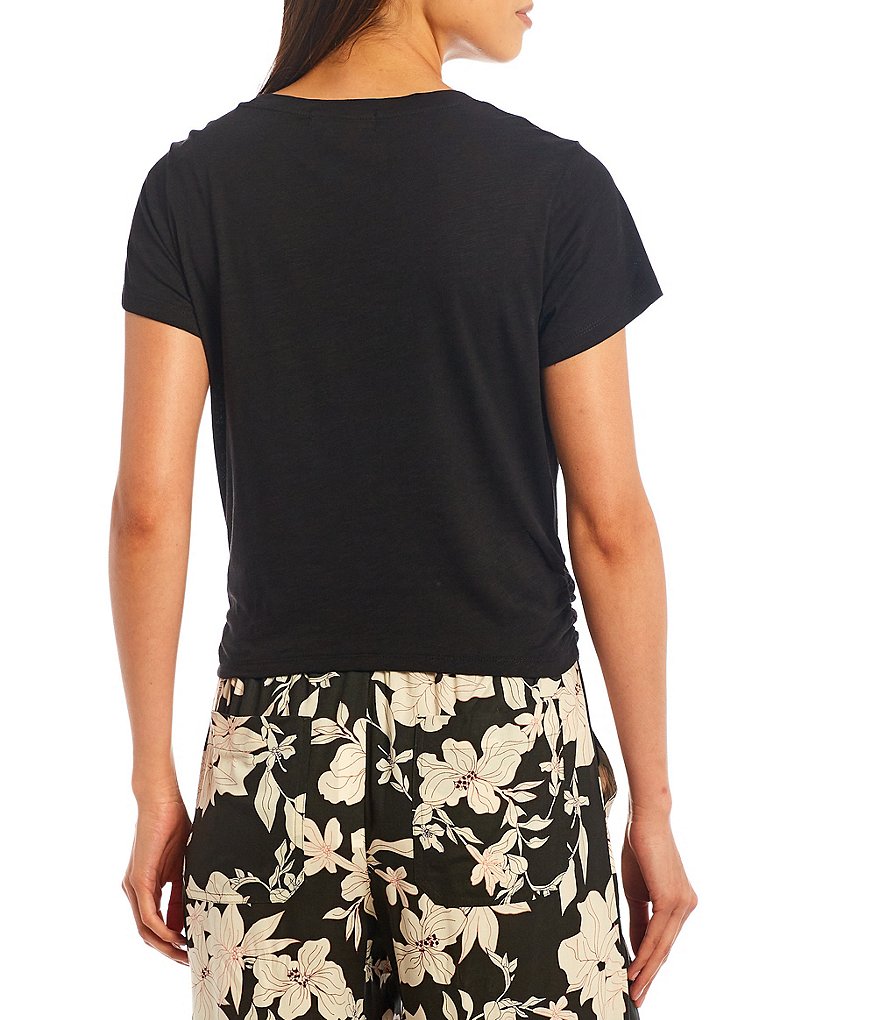 Sanctuary High Street Wrap Front Round Neck Short Sleeve Tee