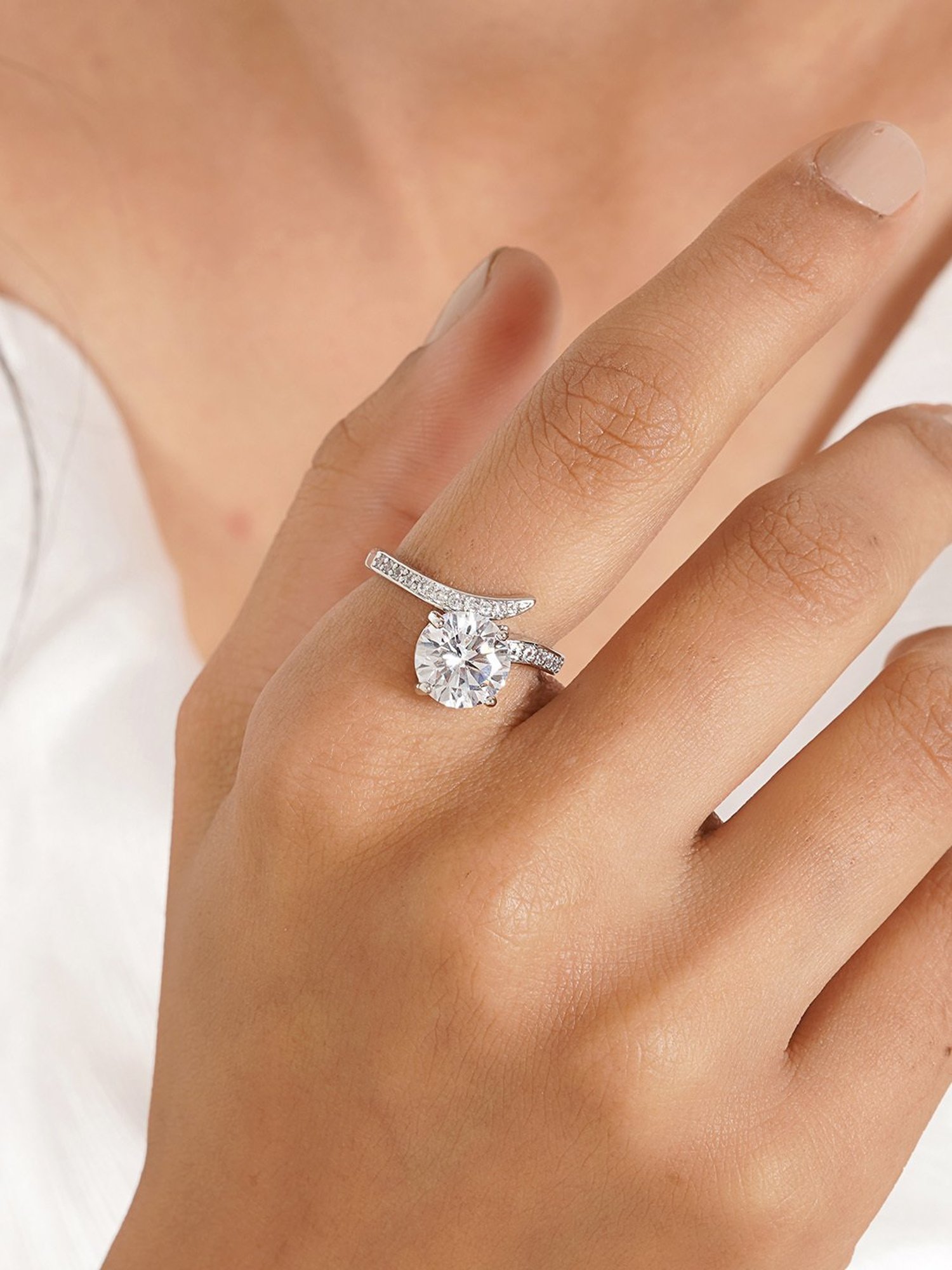 Sohi Silver-Plated Statement Ring