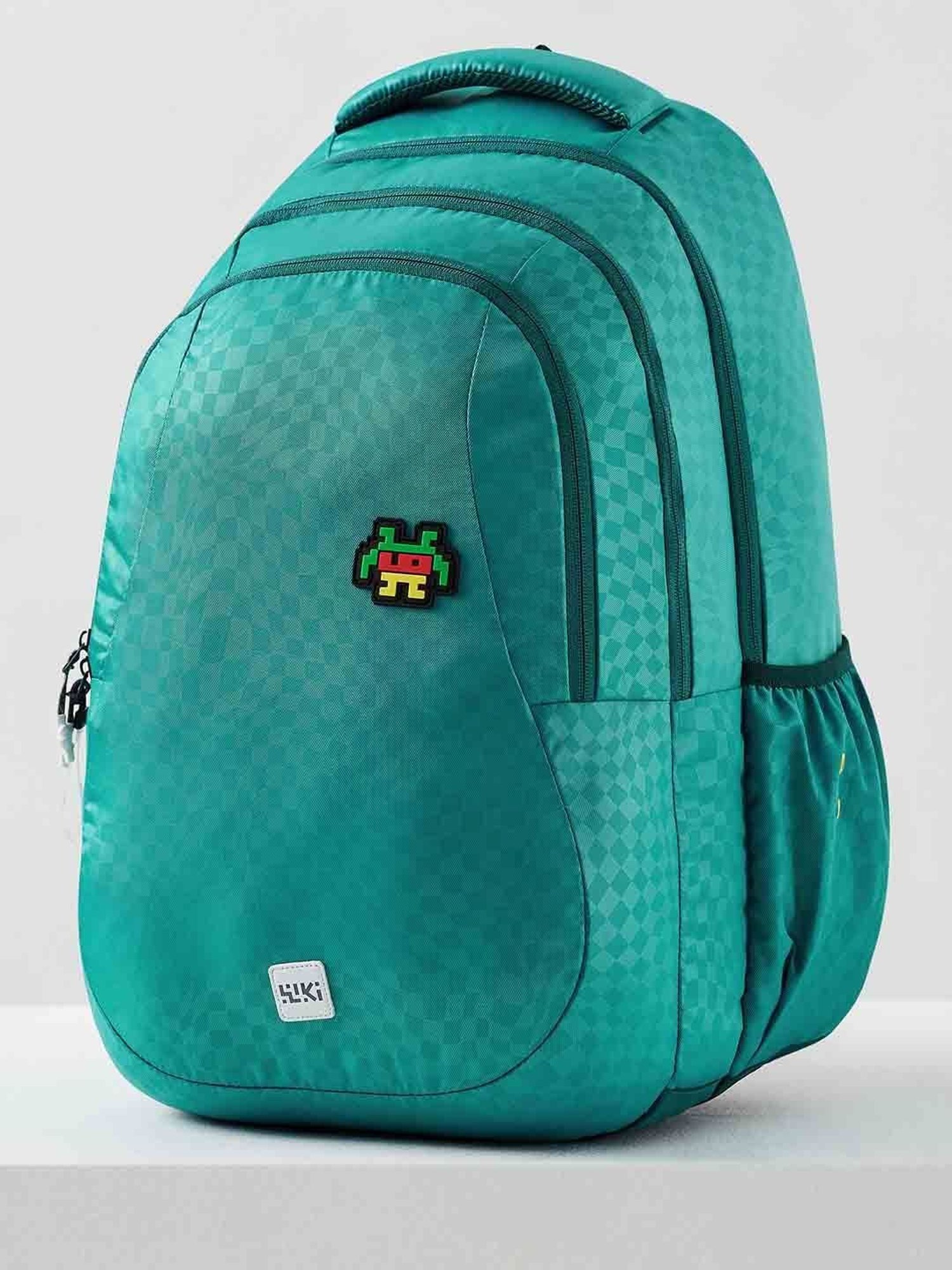 Wiki Back to School 6 Dark Green Polyester Printed Backpack - 47 Ltrs
