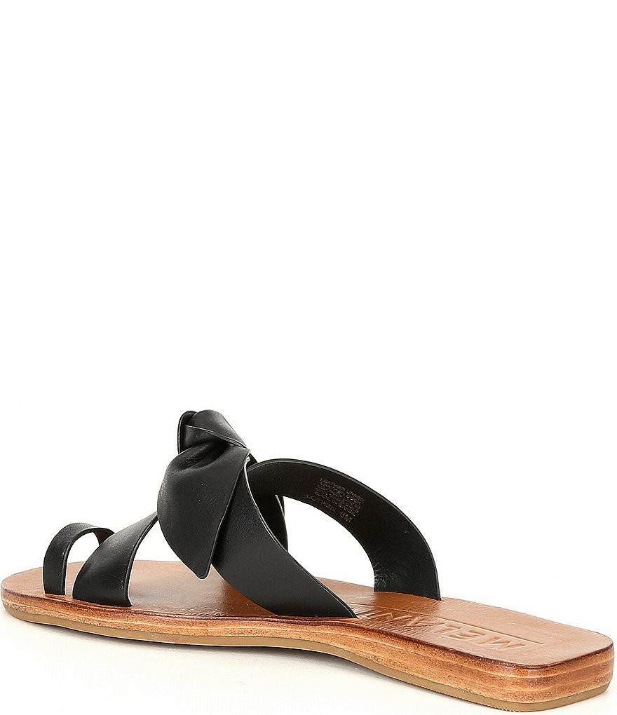 Antonio Melani Loyren Knotted Leather Thong Flat Sandals