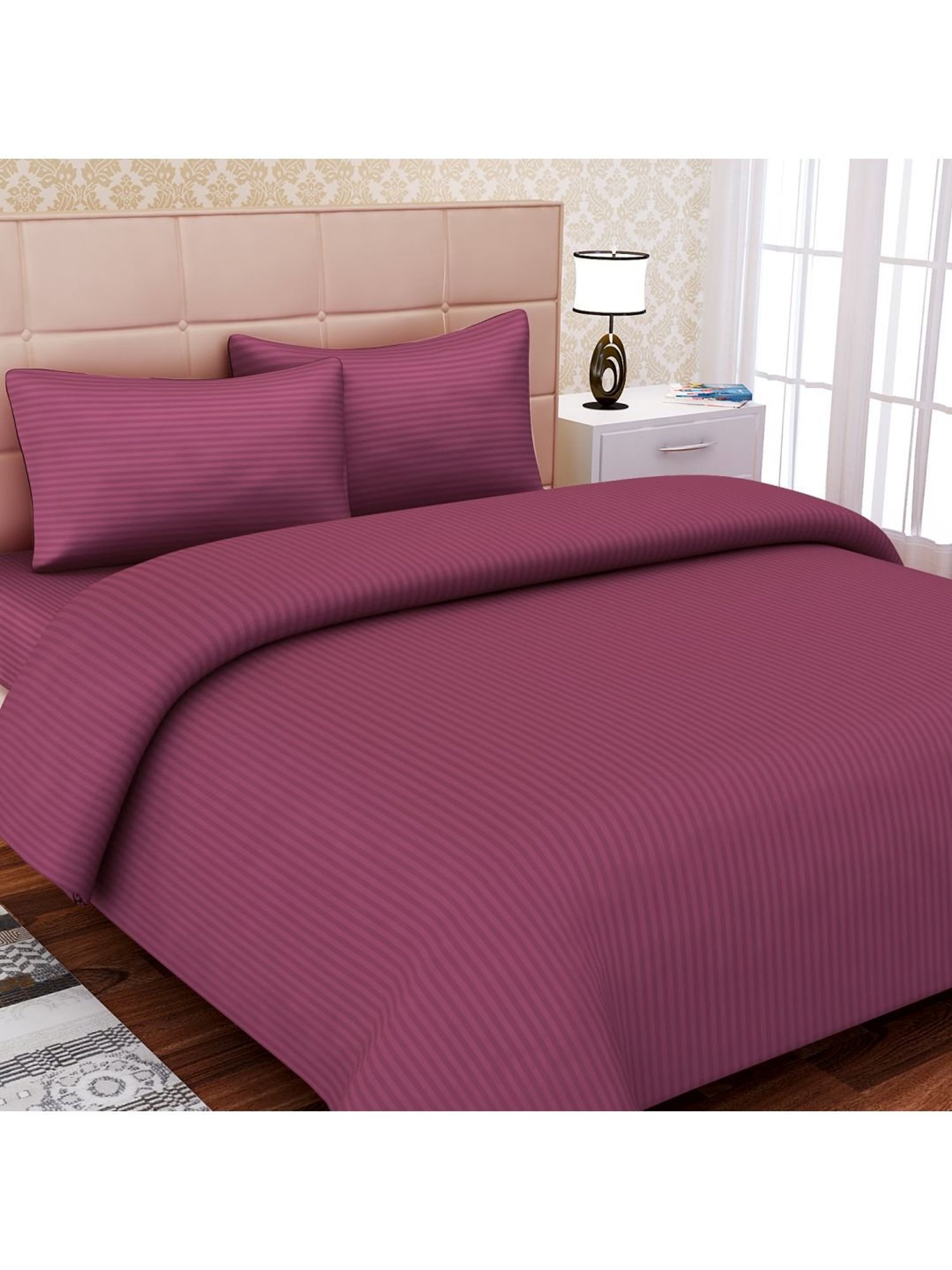 SEJ by Nisha Gupta Maroon Bed Sheet Sets