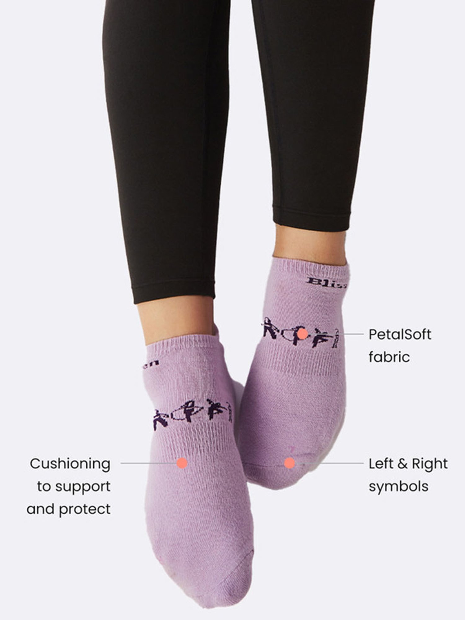 BlissClub Multicolor Active Cushioned Ankle Socks - Pack of 3