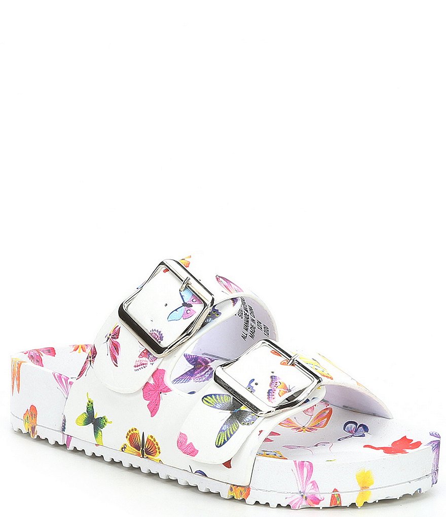 Steve Madden Girl's J-Thriled Butterfly Print Slide Sandals (Toddler)