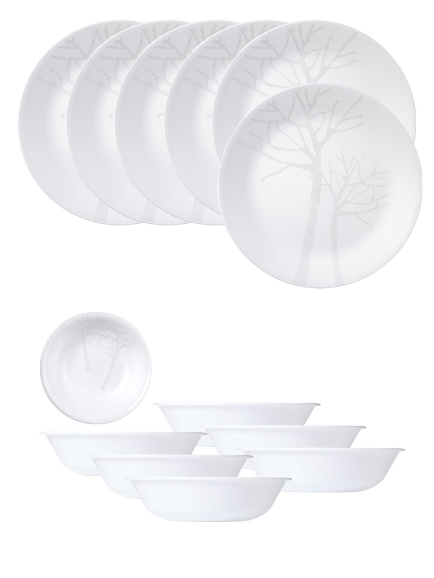 Corelle Asia Gold Series 12 Pc Basic, Mini, Starter Breakfast Set Versa Bowl - Frost