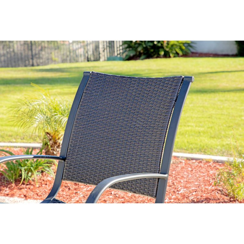 Vera Wicker Outdoor Rocking Chair - Brown/Black - Coaster