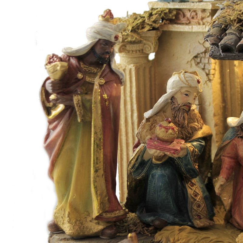 Christmas 8.5" Nativity Ruins Holy Family Kings Angel  -  Decorative Figurines