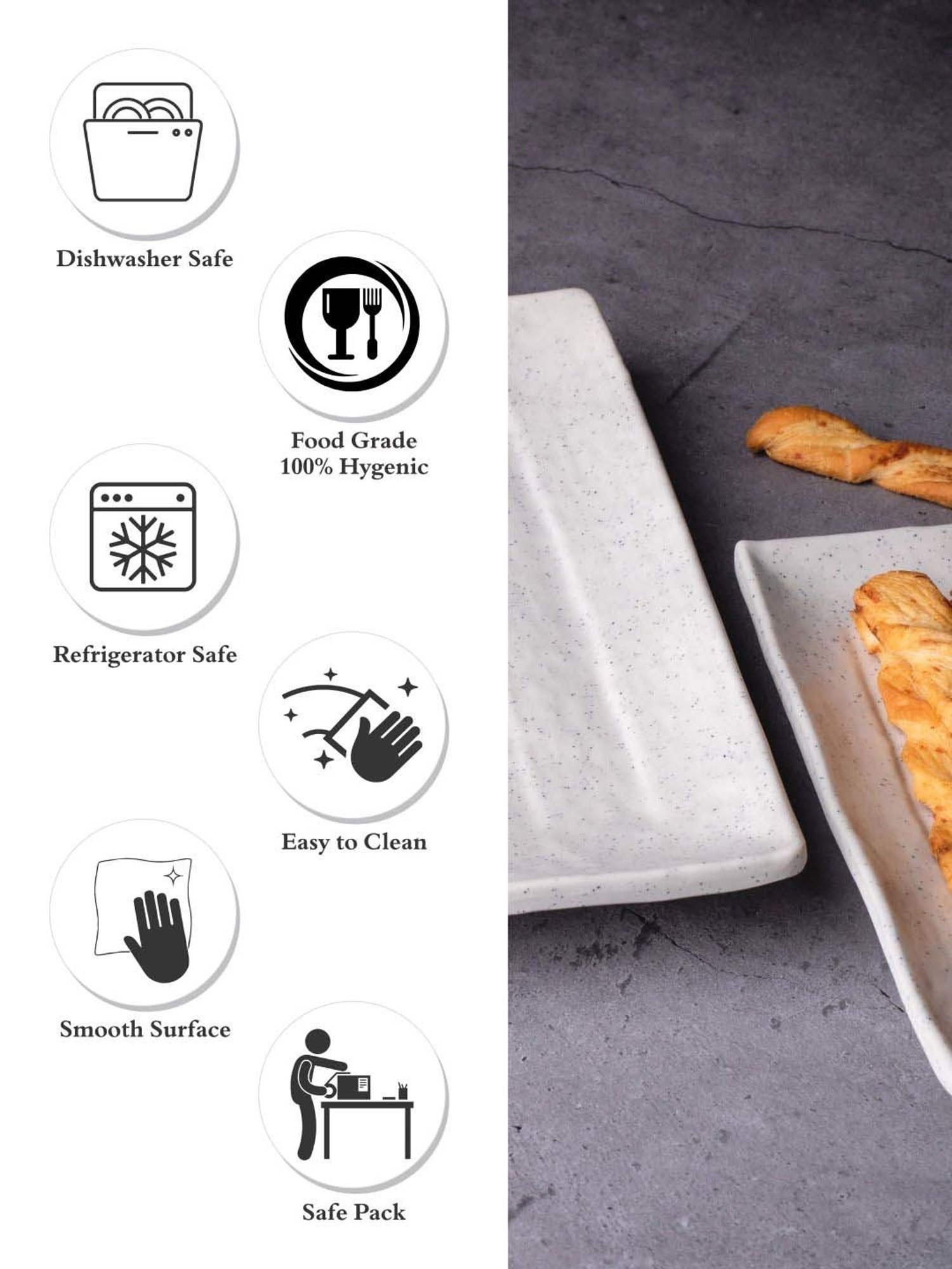 Gibson Home 18" x 24" Ceramic Gracious Rectangular Serving Platter