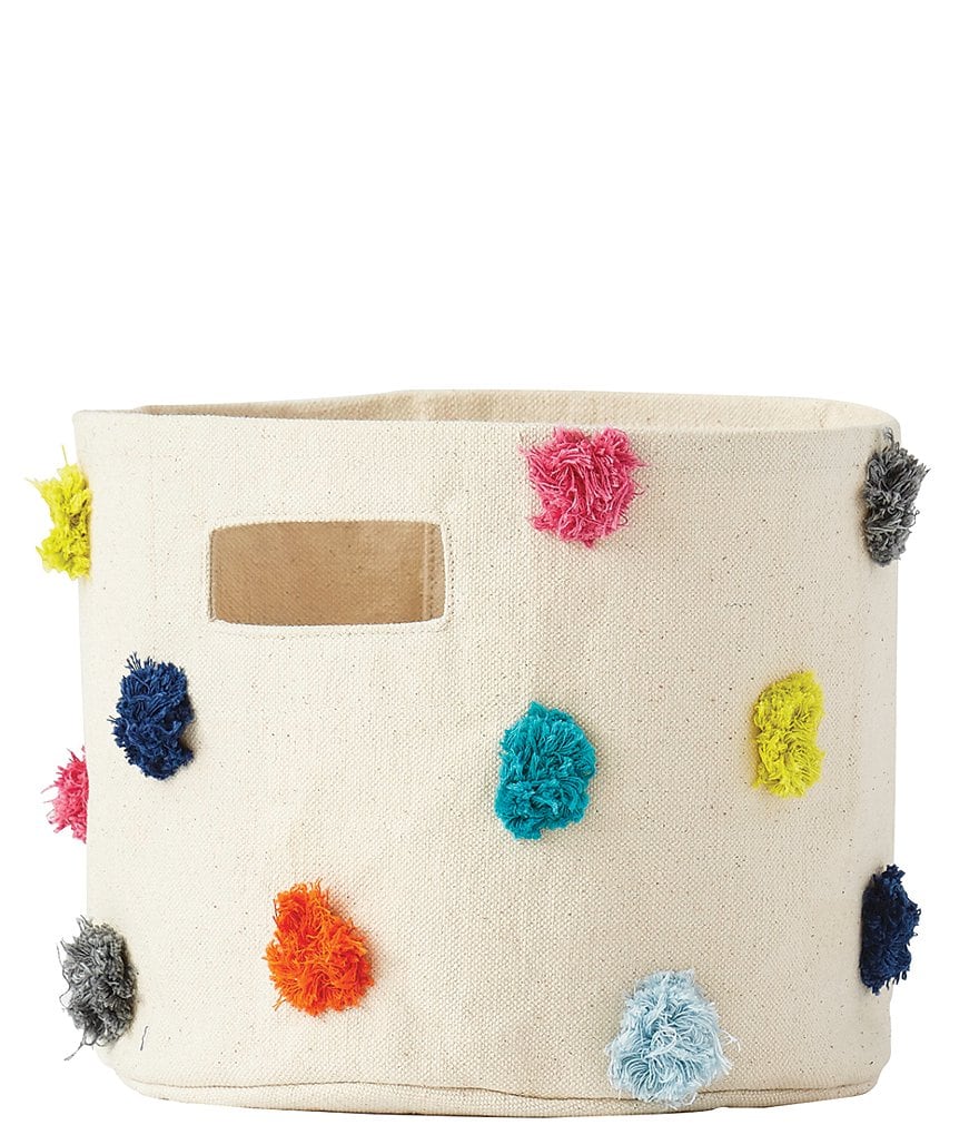 Edgehill Collection Hand-Woven Rattan Market Basket