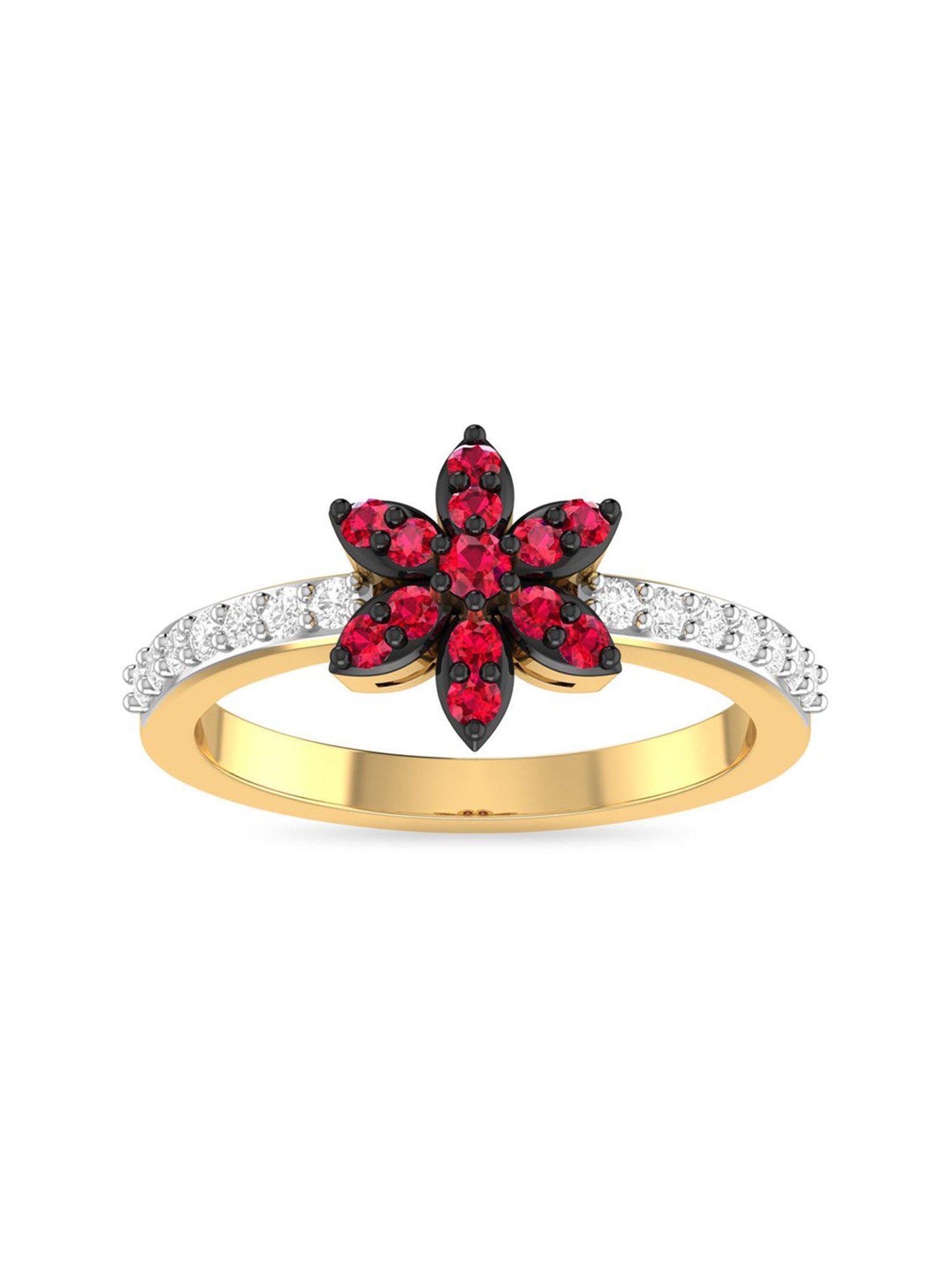 PC Jeweller Red Lily 18k Gold Ring for Women