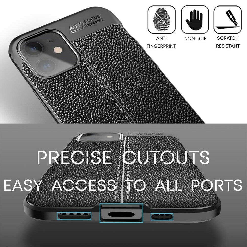 Luxury Leather Rubber Slim Soft Case Cover For iPhone 12 Pro Max 12 Pro 12 Mini