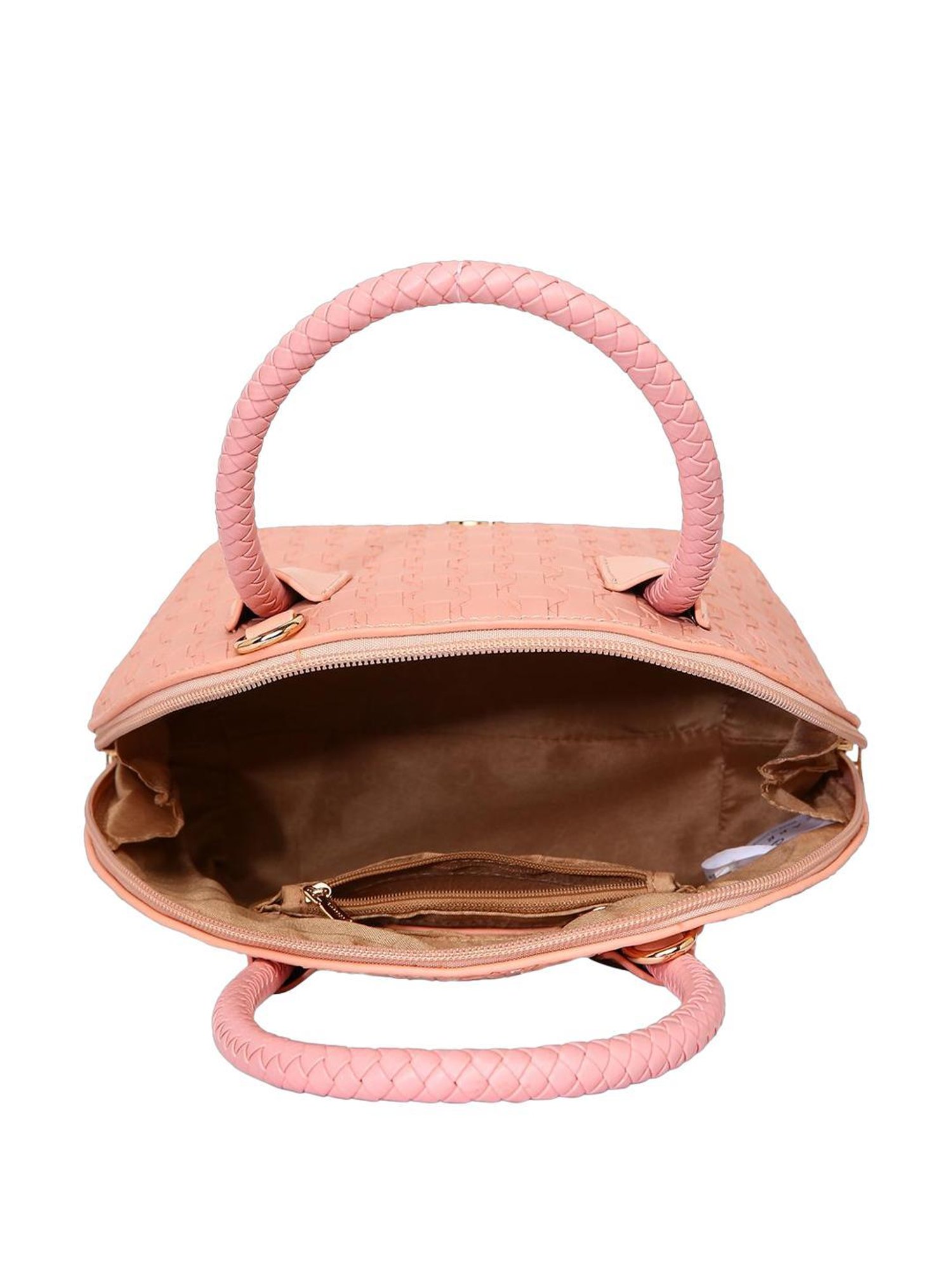 Caprese Rosa Pink Faux Leather Textured Handbag