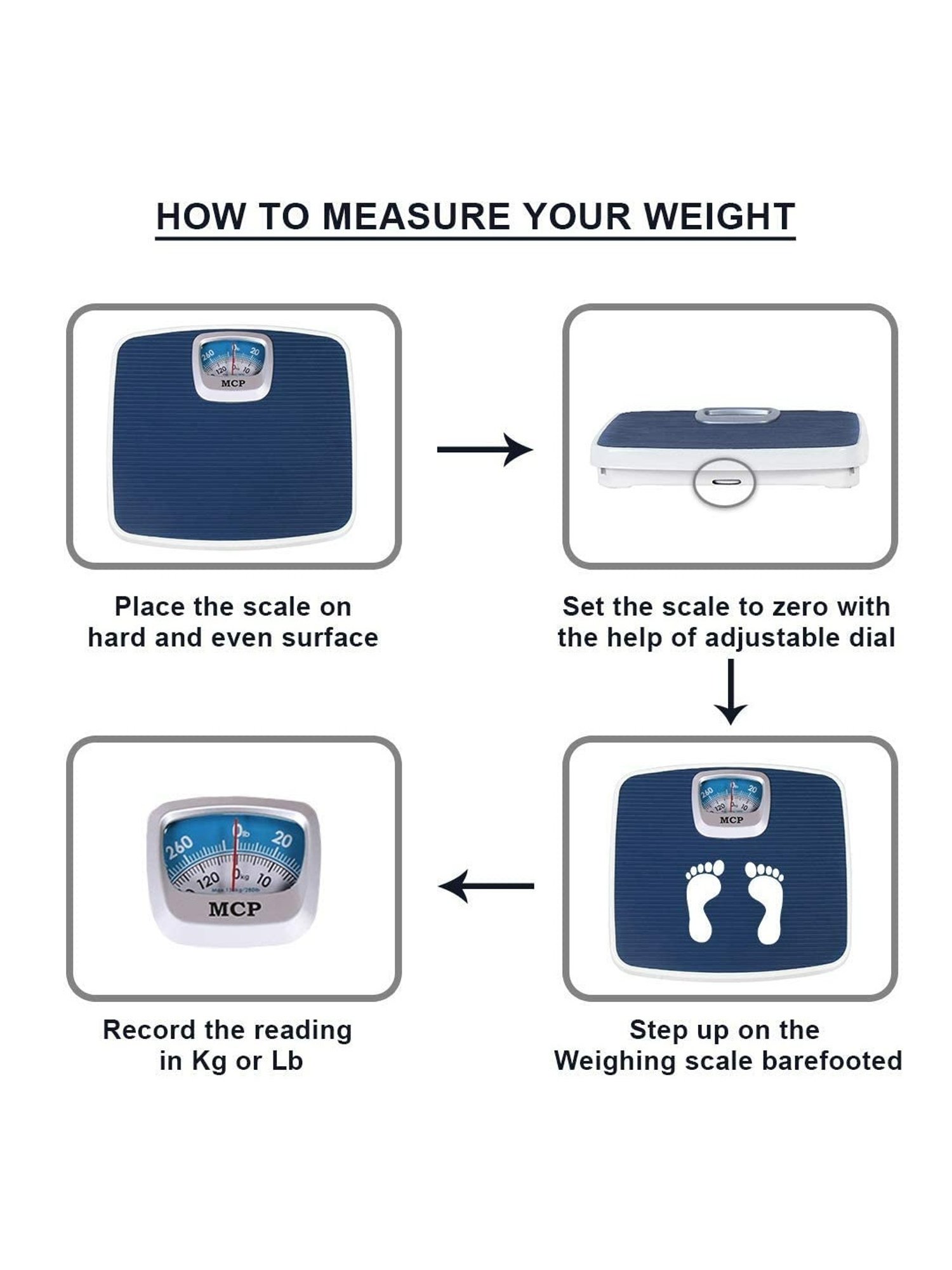 MCP Deluxe Analog Weighing Scale (Blue)
