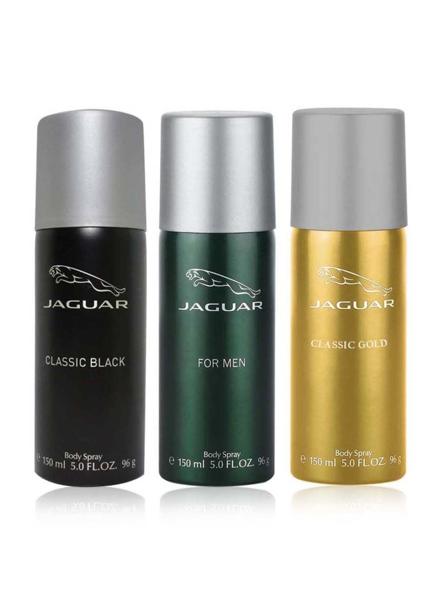 Jaguar Classic Black, Classic Gold & Jaguar for Men Deo Combo Set