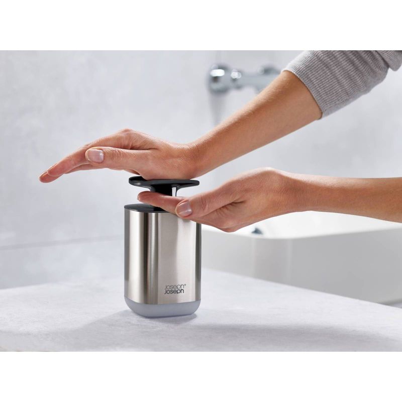 Joseph Joseph Presto Steel Hygienic Soap Dispenser - Gray