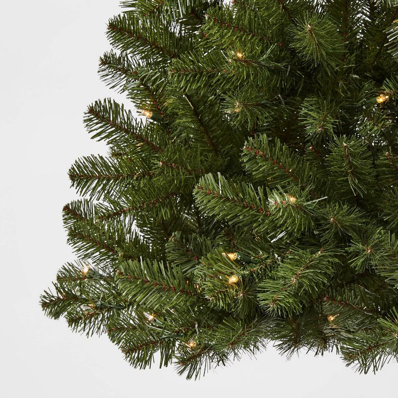 9ft Pre-lit Artificial Christmas Tree Slim Alberta Spruce Clear Lights - Wondershop™