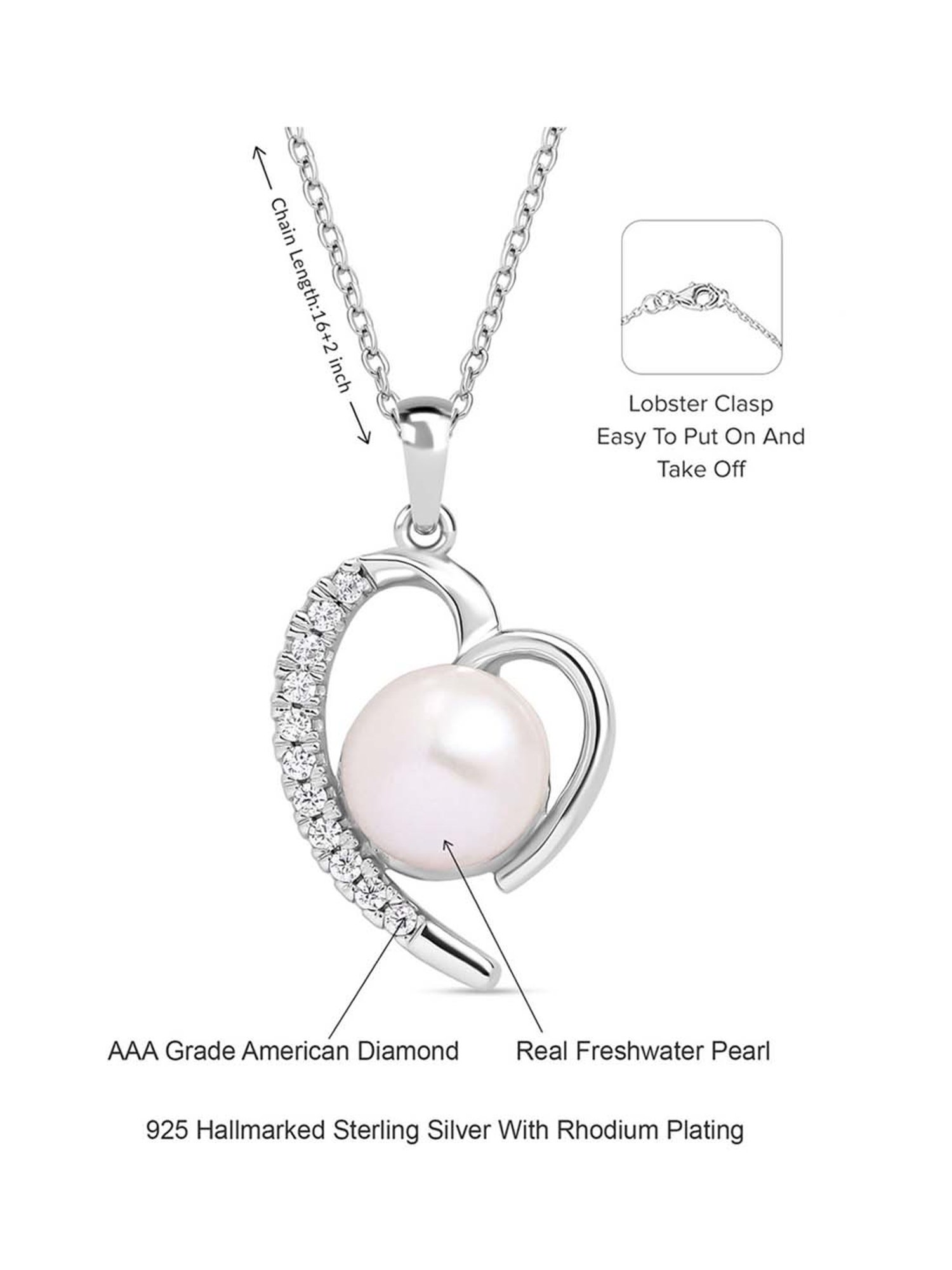 GIVA 92.5 Sterling Silver Double Infinity Love Necklace for Women