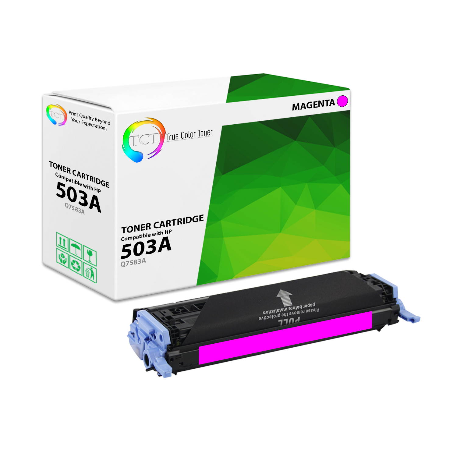 TCT Premium Compatible Toner Cartridge Replacement for HP 501A 503A Q6470A Q7581A Q7582A Q7583A works with HP Color LaserJet 3800DN 3800DTN, CP3505 Printers (Black, Cyan, Magenta, Yellow) - 5 Pack