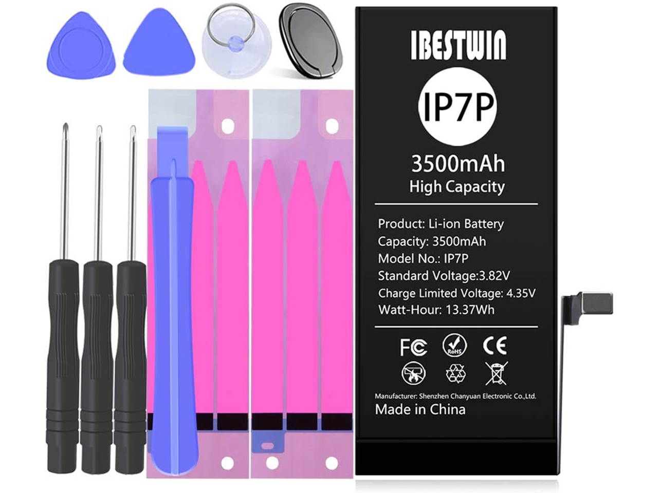 Battery for iPhone 7 Plus IBESTWIN Upgraded High Capacity 3500mAh Replacement Battery for IP 7 Plus with Full Remove Tool Kit Adhesive and Instruction