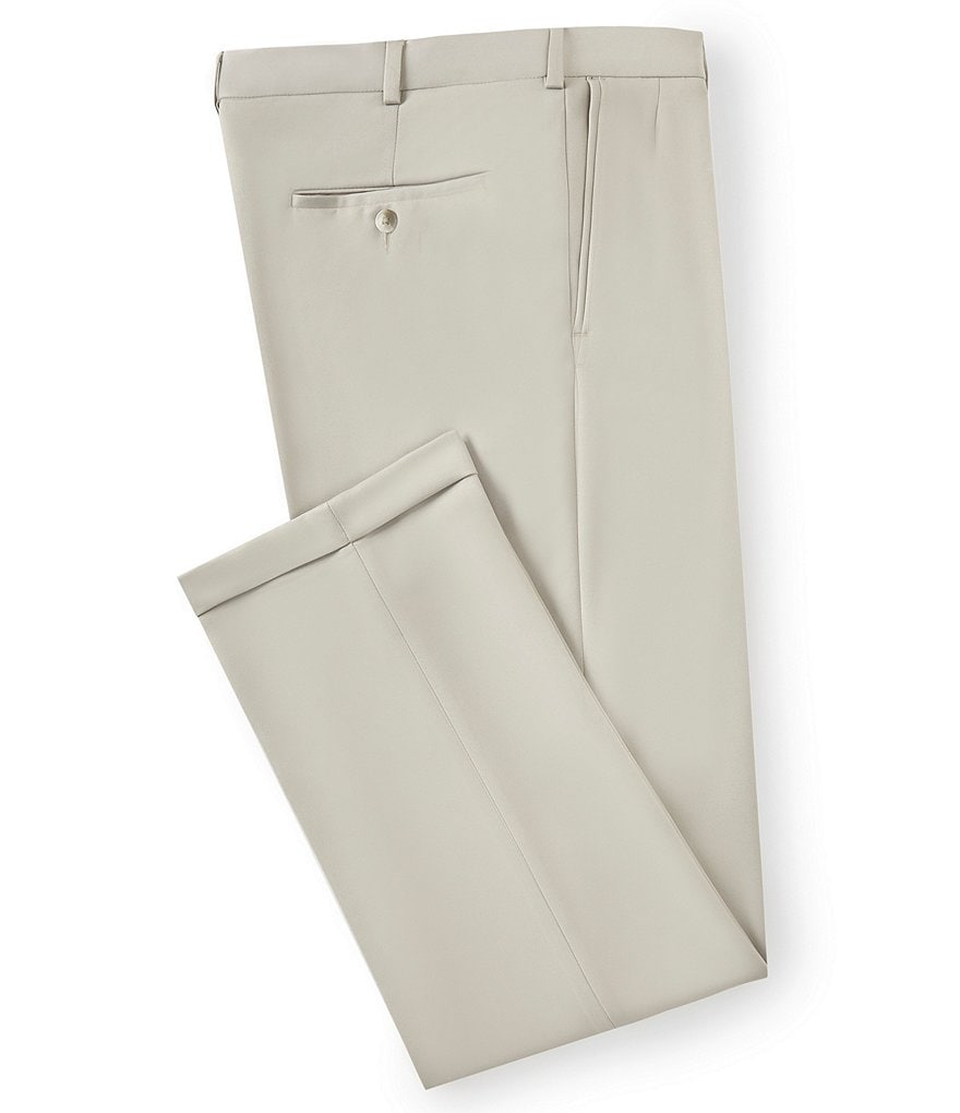 Roundtree & Yorke Travel Smart Non-Iron Pleated Ultimate Comfort Microfiber Dress Pants
