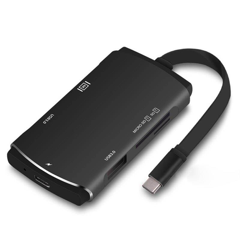 USB HUB USB C naar HDMI SD/TF Kaartlezer Adapter voor MacBook Pro Samsung Galaxy S8 S9 Plus huawei Xiaomi Redmi Type C USB 3.0 HUB