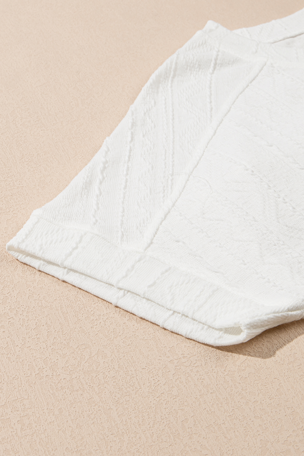 Skobeloff Textured Ruffle Split Top and Drawstring Shorts Set