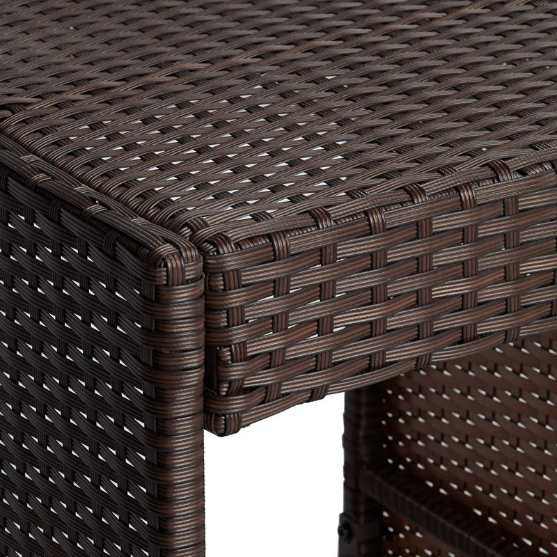 Wood Fiber Clay Patio Accent Table - Olivia & May