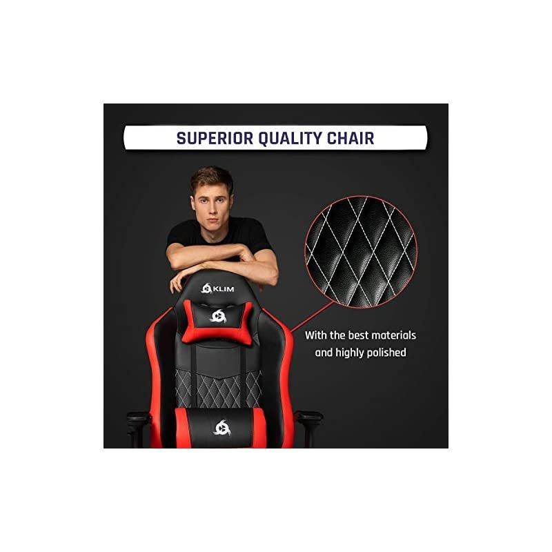 Esports Gaming Chair Executive Ergonomic Racing Computer Chair - Back & Head Support - New - Adjustable Armrest - Desk & Office Recliner - Silla Gamer - Black Cushion