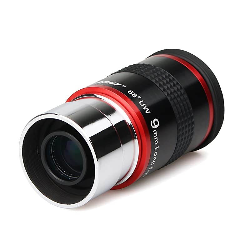 Telescopes Eyepieces 1.25 inches Eyepiece 68 Degree Ultra Wide Angle 9mm Focal Length Multi Coated