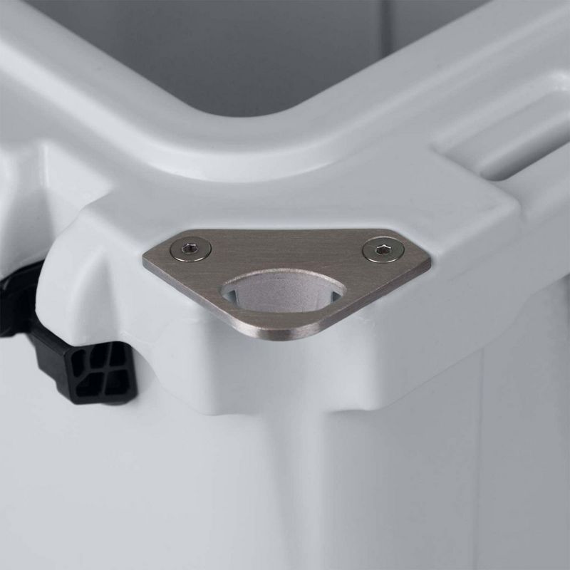 Driftsun Heavy Duty Rotomolded Thermoplastic UV Resistant Portable Commercial Grade Personal 20 Quart Insulated Hard Ice Chest Beverage Cooler, Grey