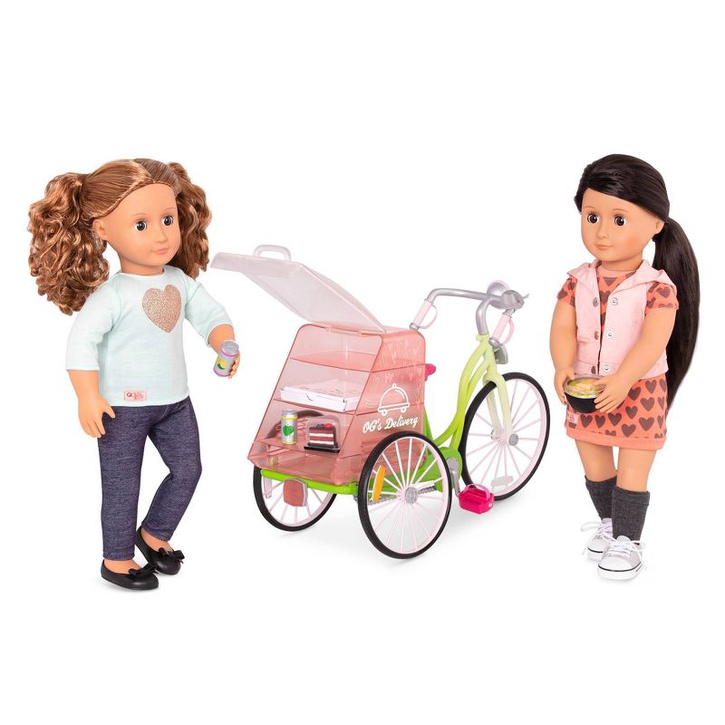 Our Generation Delivery Bike with Play Food for 18" Dolls