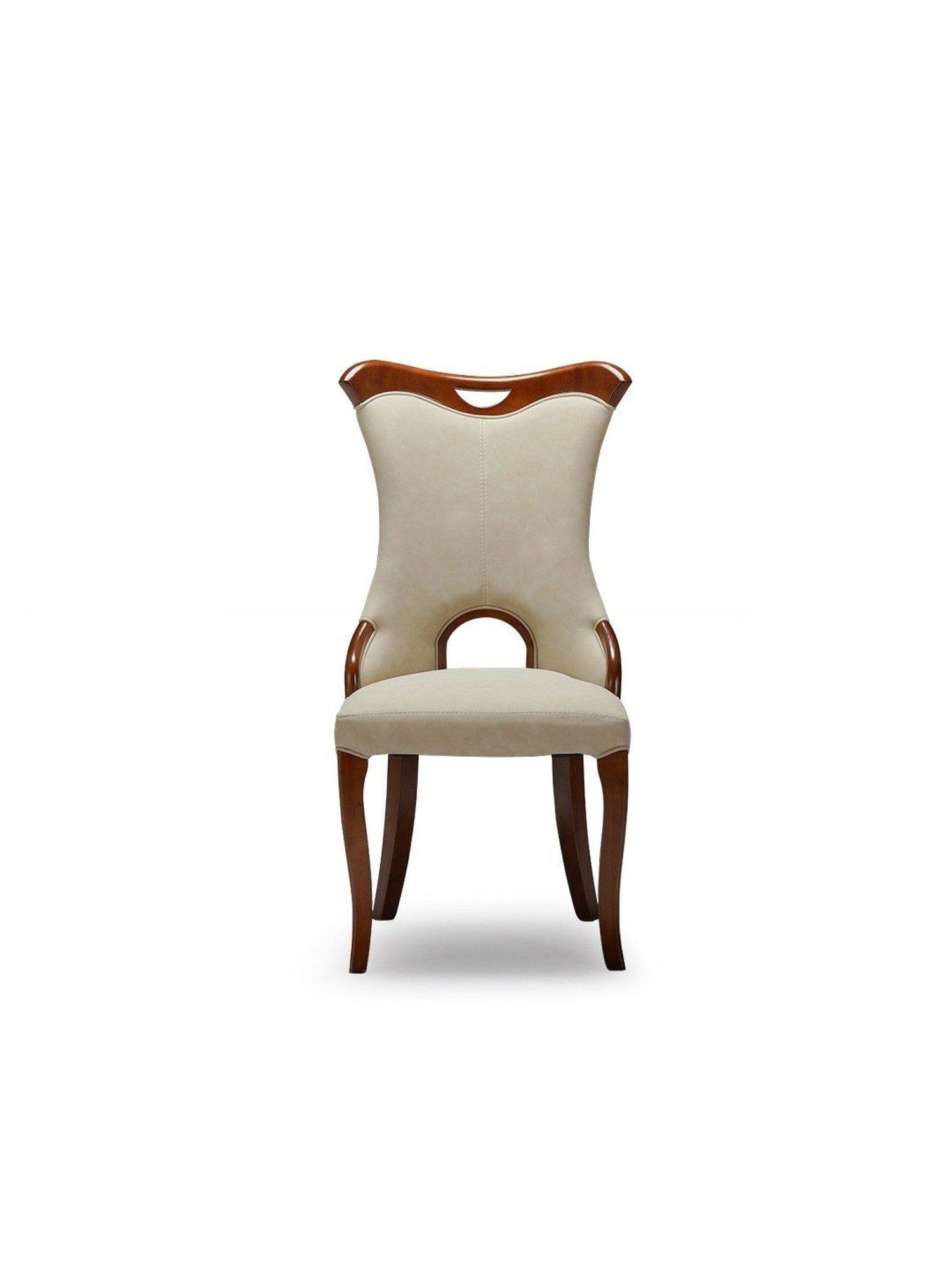 Durian Elanor Modern Brown & Beige Premium Leatherette Dining Chair